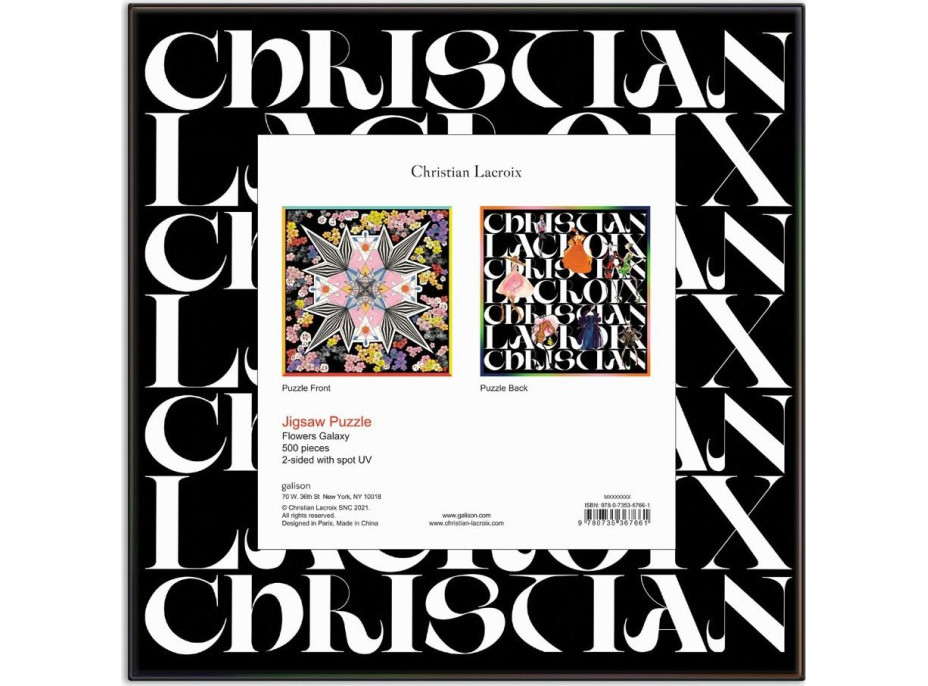 GALISON Obojstranné puzzle Christian Lacroix: Kvetinová galaxia 500 dielikov