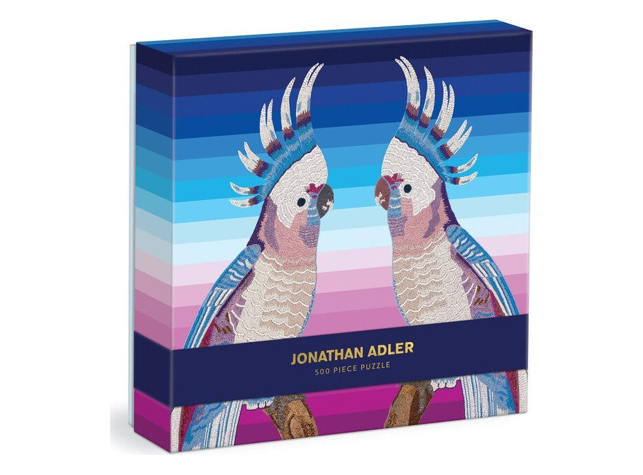 GALISON Štvorcové puzzle Jonathan Adler: Papagáje 500 dielikov