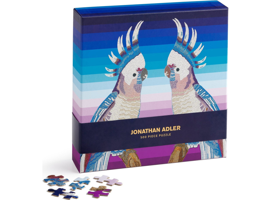 GALISON Štvorcové puzzle Jonathan Adler: Papagáje 500 dielikov