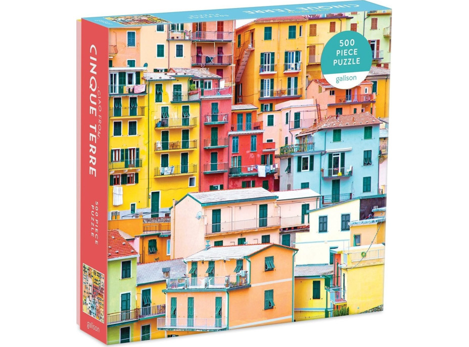 GALISON Štvorcové puzzle Pozdrav z Cinque Terre 500 dielikov