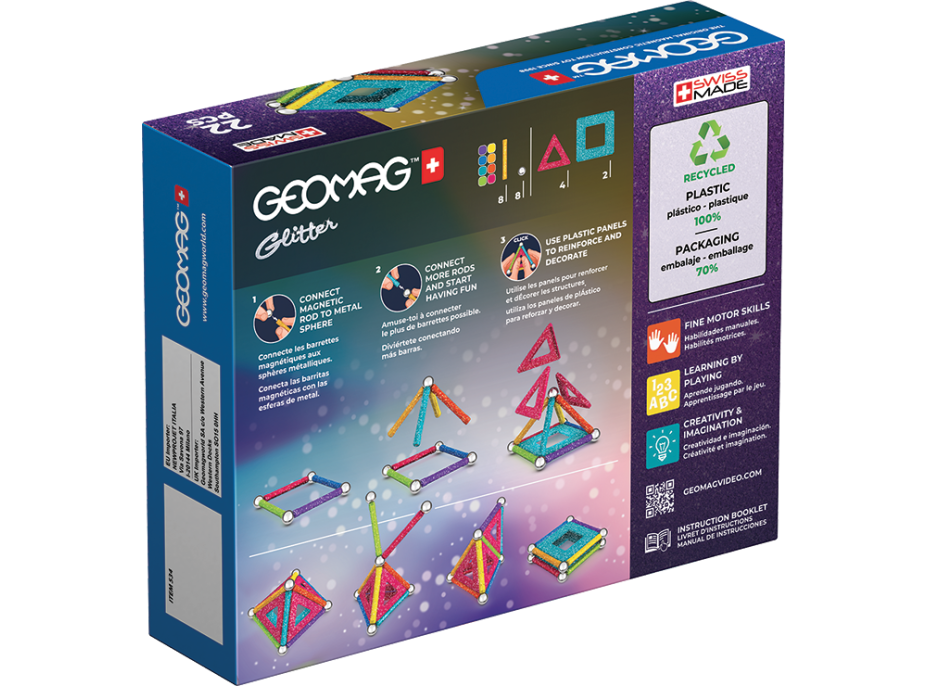 GEOMAG Glitter 22 dielikov