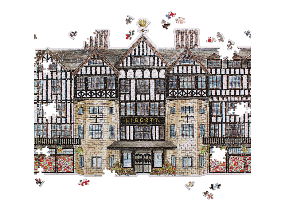 GALISON Obojstranné puzzle 2v1 Liberty London Tudor Building 750 dielikov