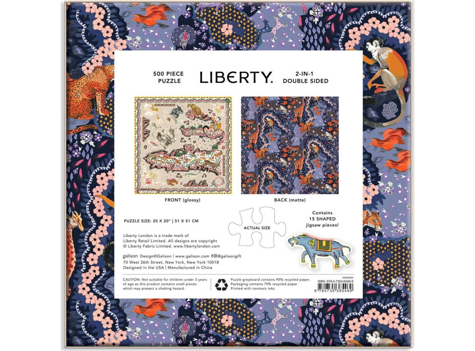 GALISON Obojstranné puzzle 2v1 Liberty Maxine London 500 dielikov