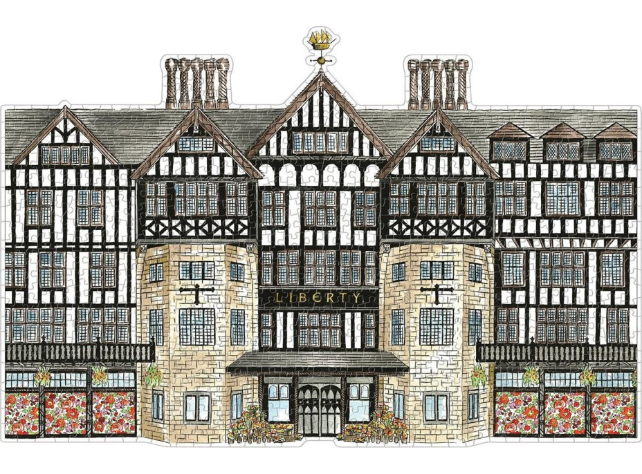 GALISON Obojstranné puzzle 2v1 Liberty London Tudor Building 750 dielikov