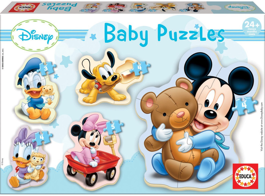 EDUCA Baby puzzle Bábätká Disney 5v1 (3-5 dielikov)