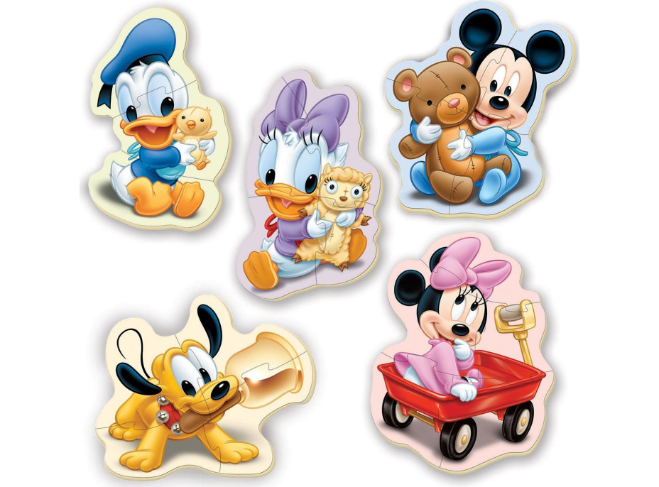 EDUCA Baby puzzle Bábätká Disney 5v1 (3-5 dielikov)