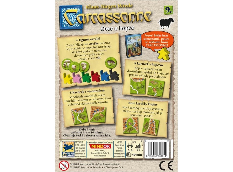 MINDOK Carcassonne: Ovce a kopce (9. rozšírenie)