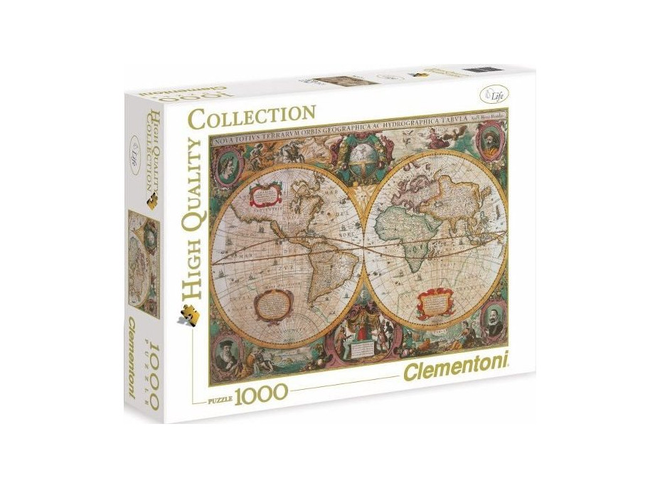 CLEMENTONI Puzzle Historická mapa 1000 dielikov