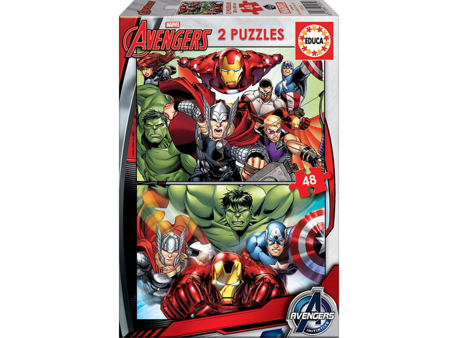 EDUCA Puzzle Avengers - Zjednotenie 2x48 dielikov