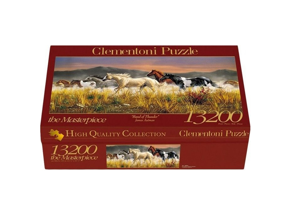 CLEMENTONI Puzzle Divé kone - Hrmiace stádo 13200 dielikov