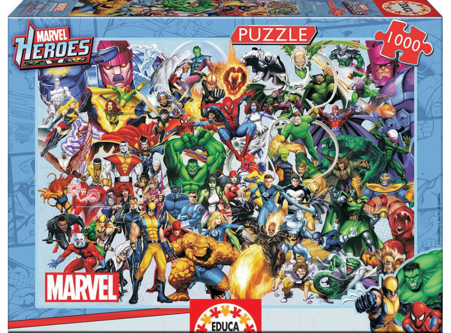 EDUCA Puzzle Hrdinovia Marvel 1000 dielikov