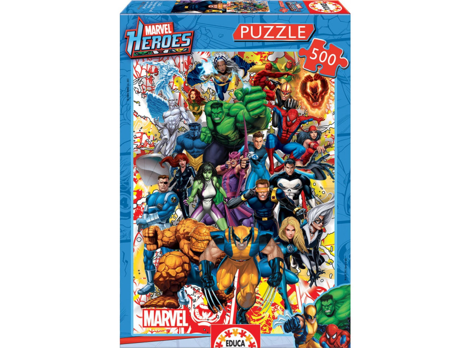 EDUCA Puzzle Hrdinovia Marvel 500 dielikov