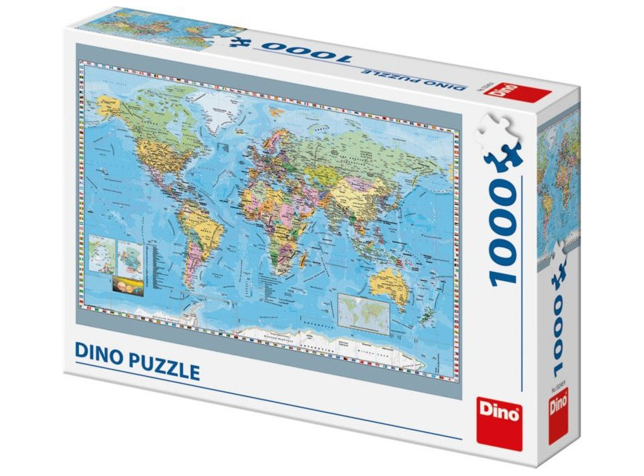 DINO Puzzle Politická mapa sveta 1000 dielikov