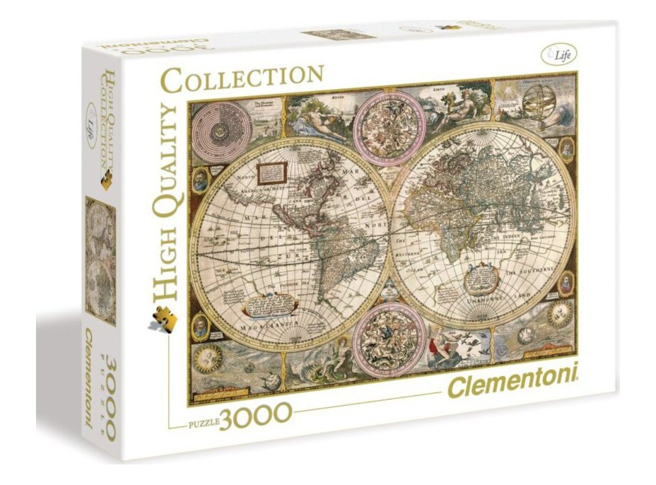 CLEMENTONI Puzzle Stará mapa 3000 dielikov