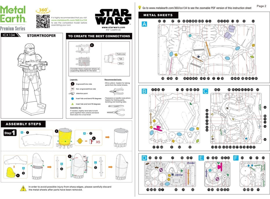 METAL EARTH 3D puzzle Star Wars: Stormtrooper (ICONX)