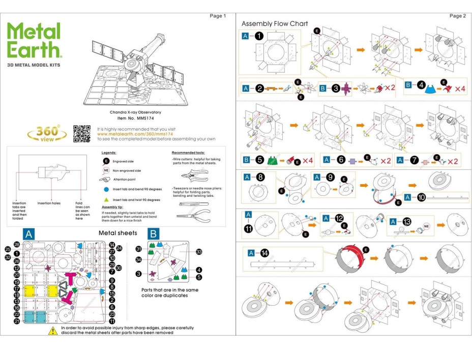 METAL EARTH 3D puzzle Röntgenové observatórium Chandra