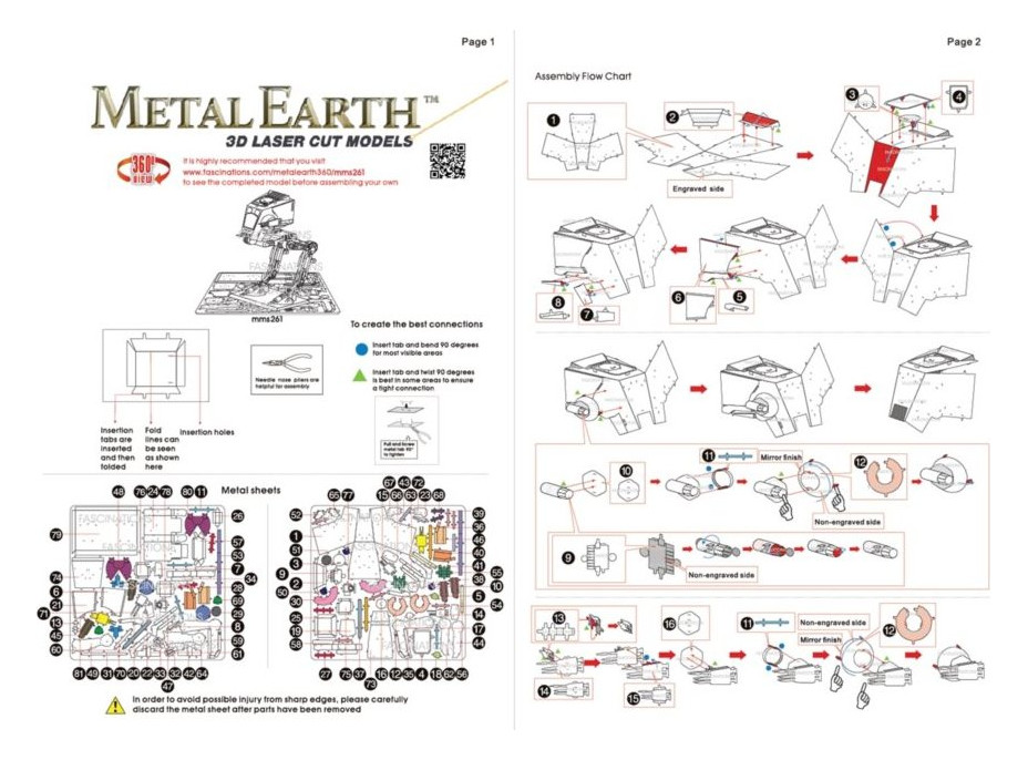 METAL EARTH 3D puzzle Star Wars: AT-ST