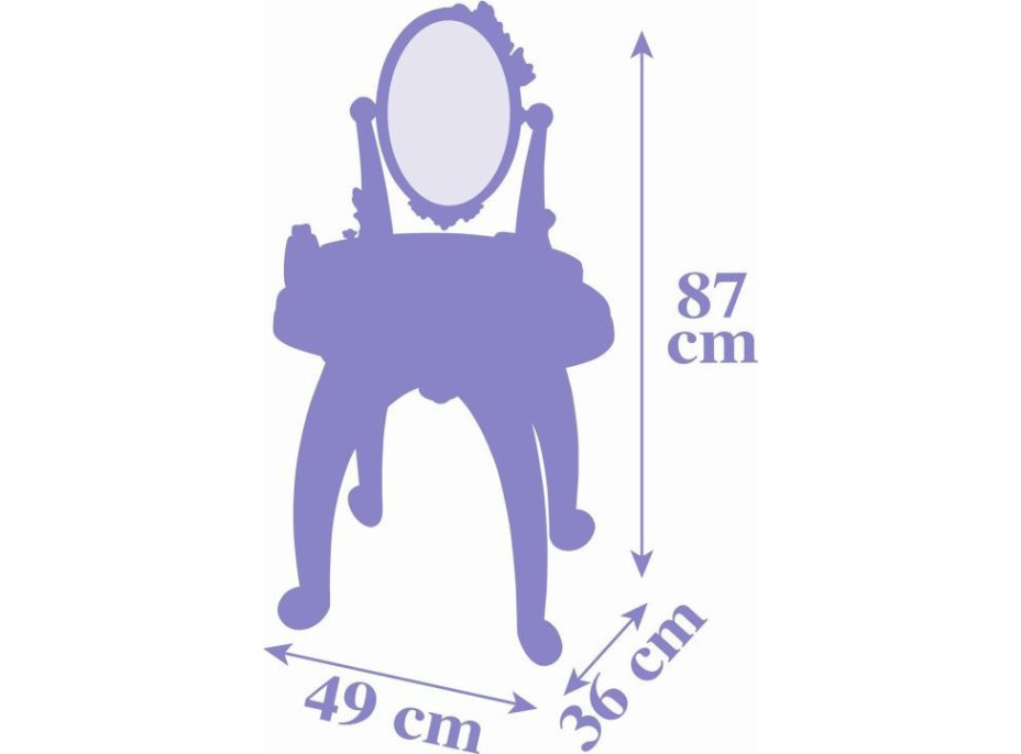SMOBY Kozmetický stolík so stoličkou 2v1 Ľadové kráľovstvo