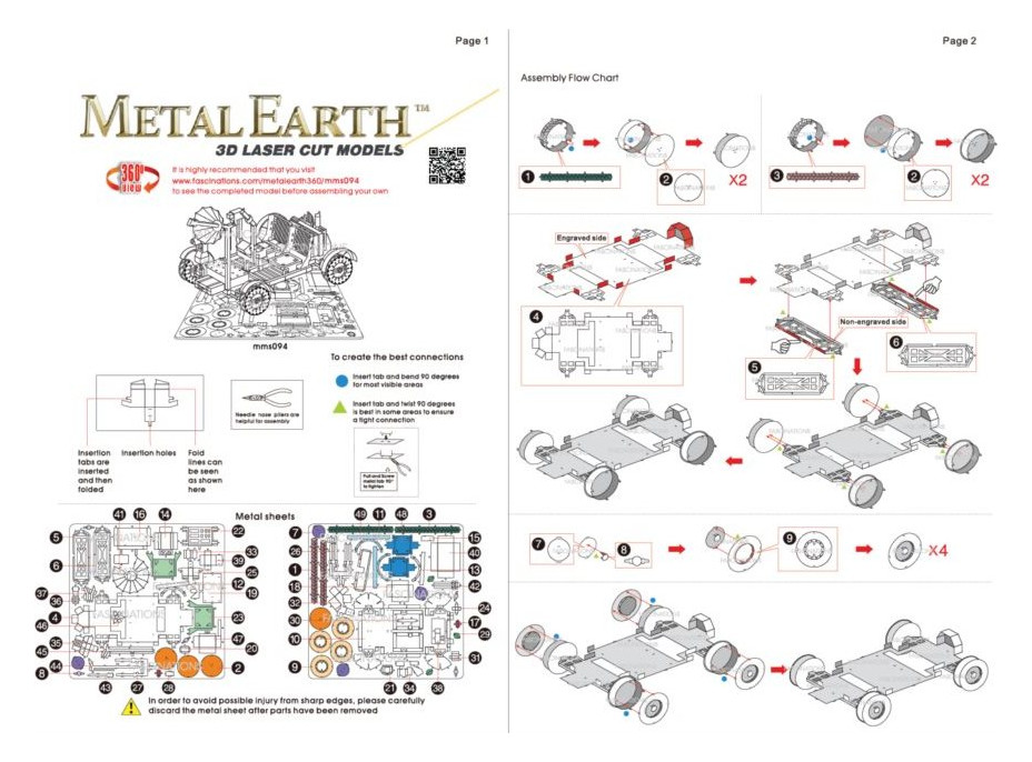 METAL EARTH 3D puzzle Lunar Rover