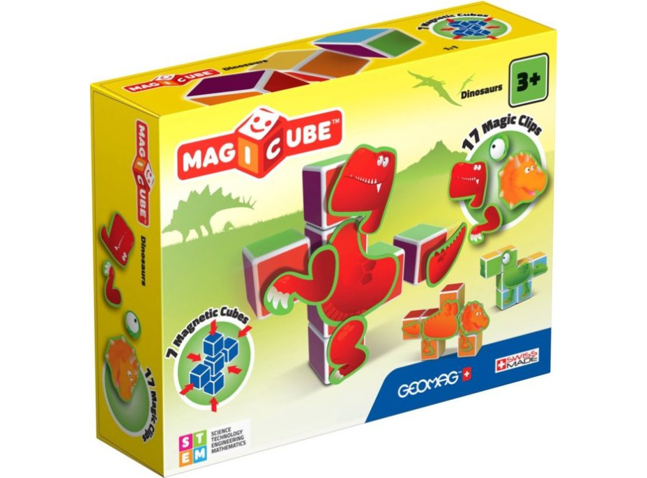 GEOMAG Magnetické kocky Magicube Dinosaury