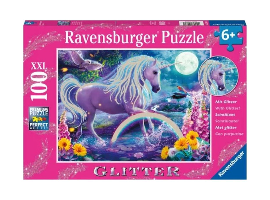 RAVENSBURGER Trblietavé puzzle Jednorožec XXL 100 dielikov