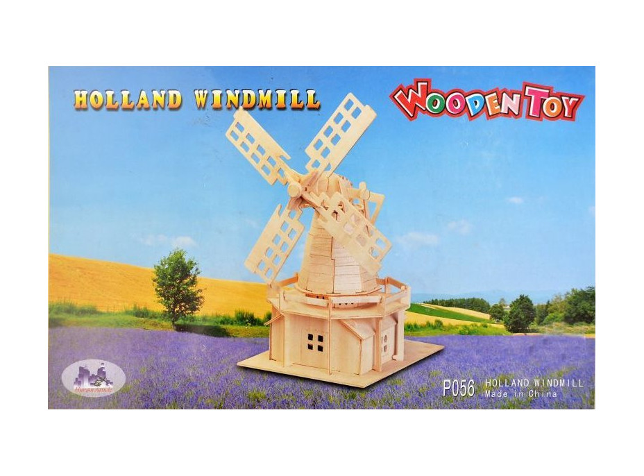 WOODEN TOY , WCK 3D puzzle Holandský veterný mlyn