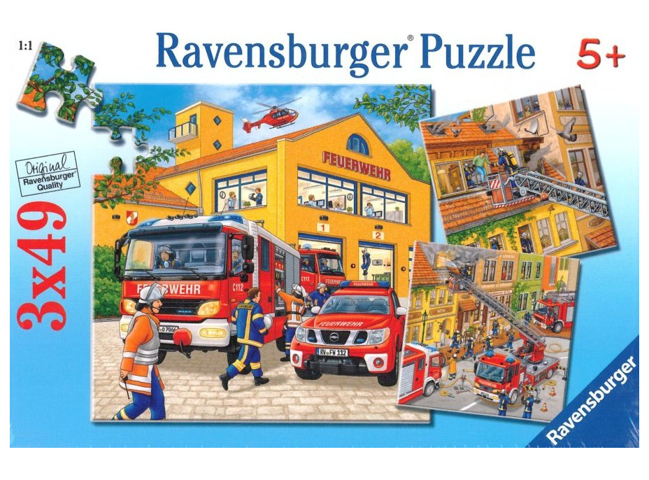 RAVENSBURGER Puzzle Hasiči 3x49 dielikov