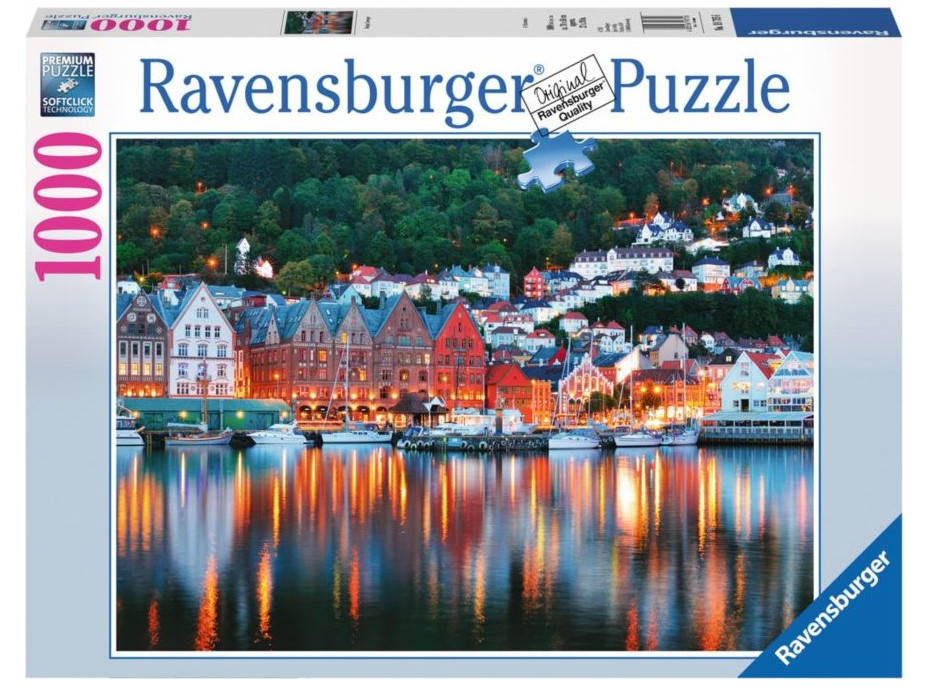 RAVENSBURGER Puzzle Bergen, Nórsko 1000 dielikov