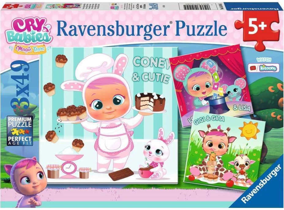 RAVENSBURGER Puzzle Cry Babies Magic Tears 3x49 dielikov