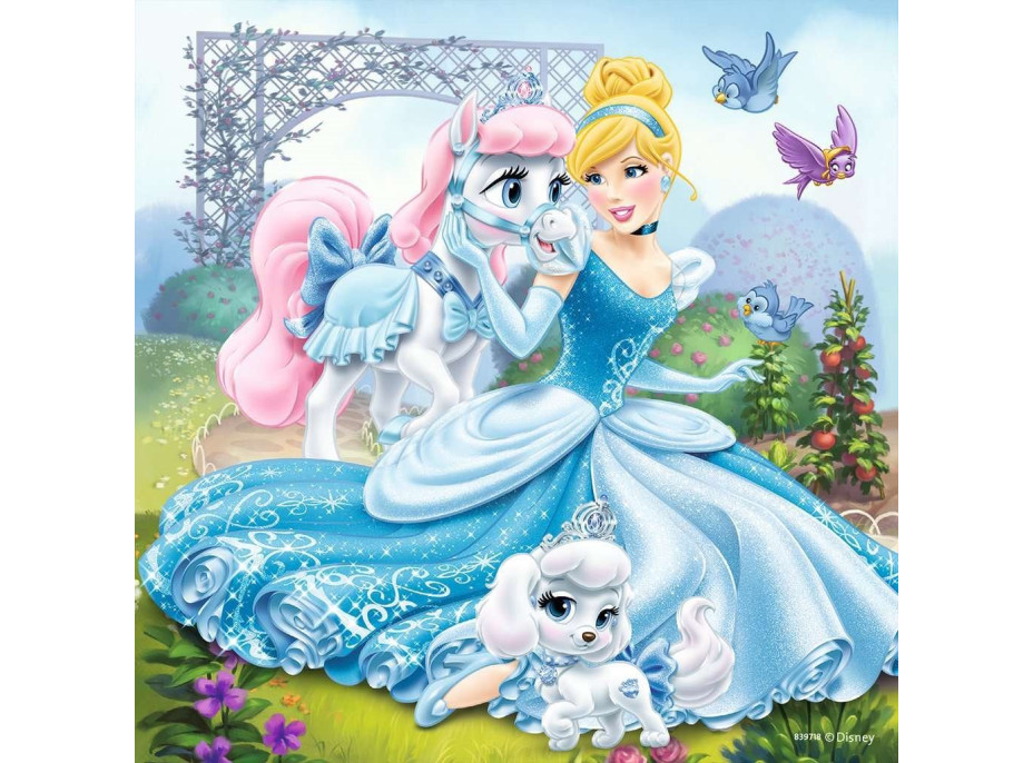 RAVENSBURGER Puzzle Disney princeznej a ich maznáčikovia 3x49 dielikov