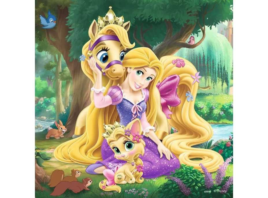 RAVENSBURGER Puzzle Disney princeznej a ich maznáčikovia 3x49 dielikov