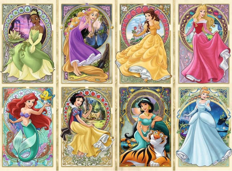 RAVENSBURGER Puzzle Disney Secesné princezné 1000 dielikov