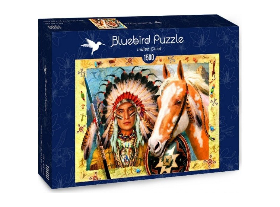 BLUEBIRD Puzzle Indiánsky náčelník 1500 dielikov