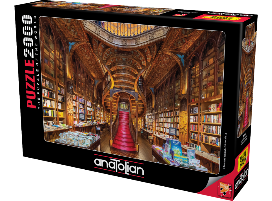 ANATOLIAN Puzzle Kníhkupectvo Lello, Porto 2000 dielikov