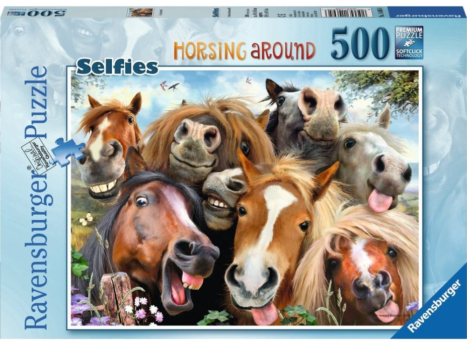 RAVENSBURGER Puzzle Konská selfie 500 dielikov