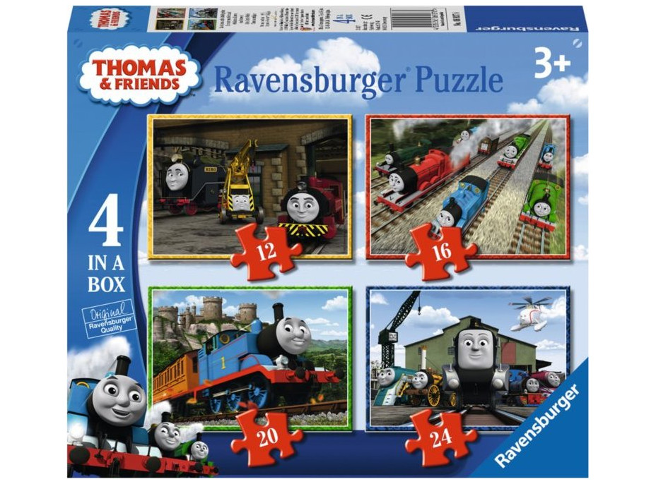 RAVENSBURGER Puzzle Mašinka Tomáš 4v1 (12,16,20,24 dielikov)