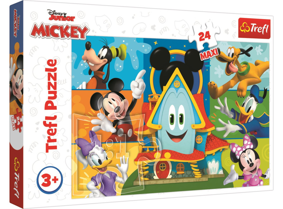 TREFL Puzzle Mickeyho klbko: Mickey Mouse a kamaráti MAXI 24 dielikov