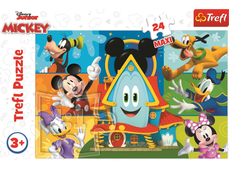 TREFL Puzzle Mickeyho klbko: Mickey Mouse a kamaráti MAXI 24 dielikov