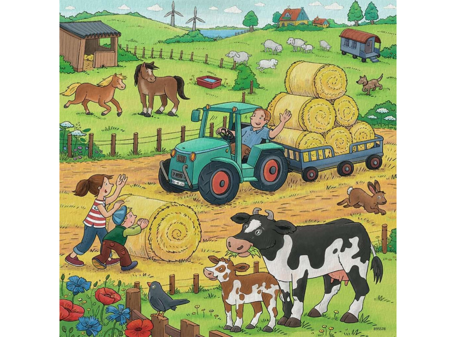 RAVENSBURGER Puzzle Na farme 3x49 dielikov