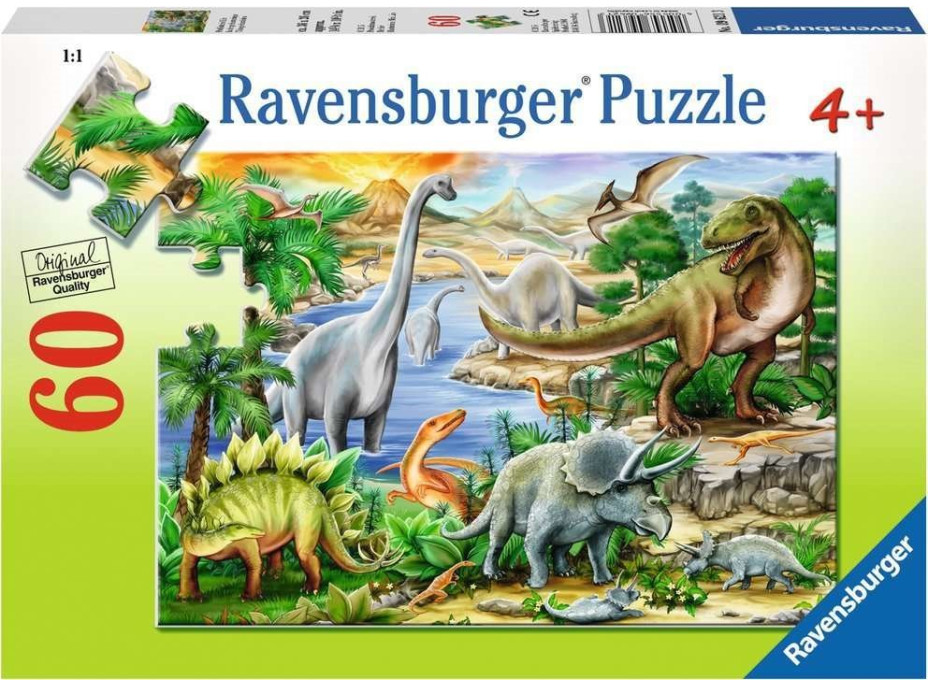 RAVENSBURGER Puzzle Prehistorický život 60 dielikov