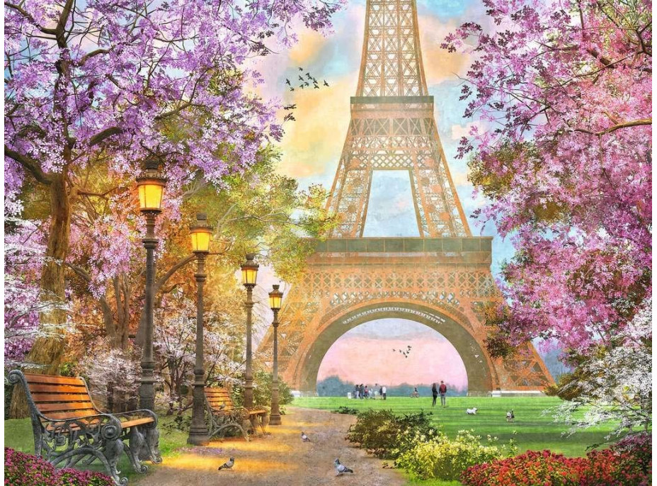 RAVENSBURGER Puzzle Romantický Paríž 1500 dielikov