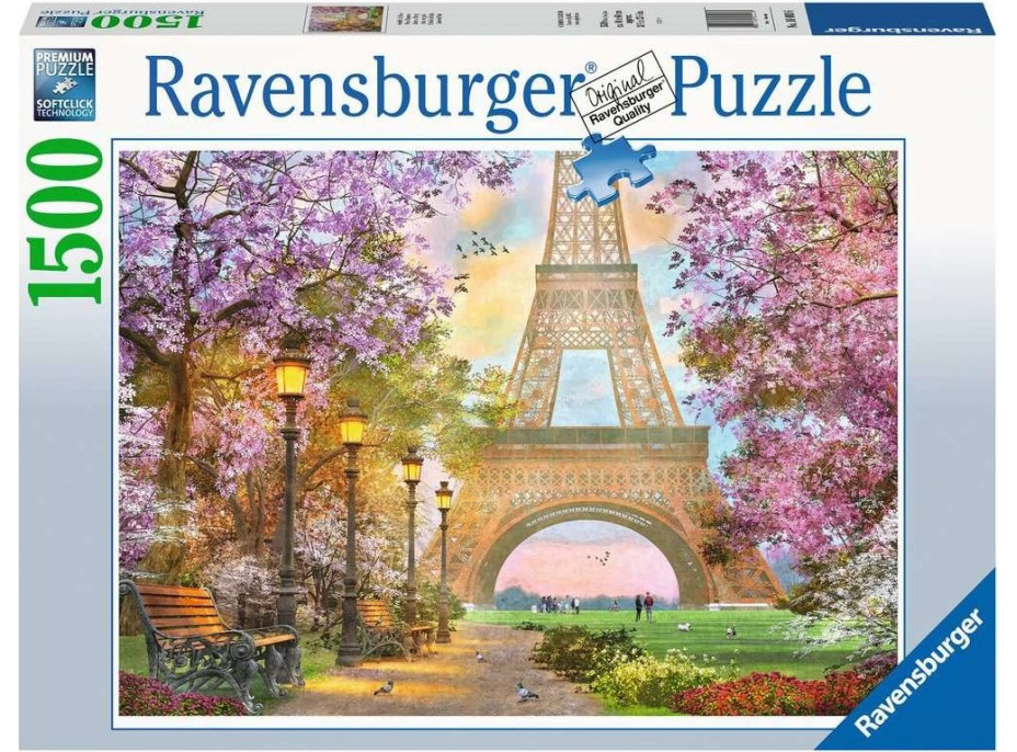 RAVENSBURGER Puzzle Romantický Paríž 1500 dielikov