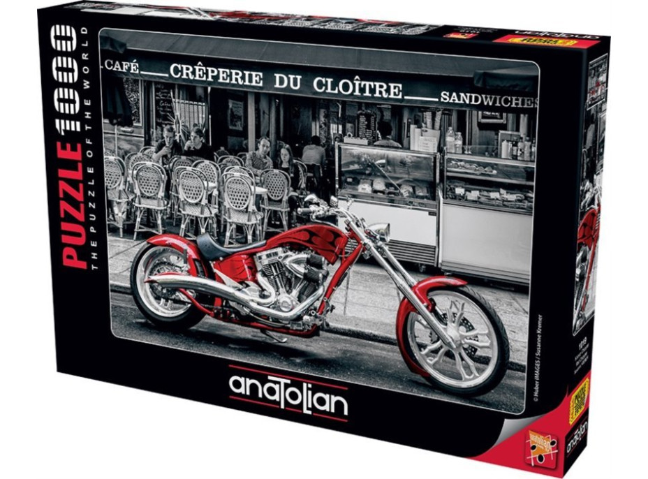 ANATOLIAN Puzzle Červený chopper 1000 dielikov