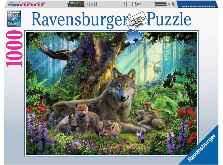 RAVENSBURGER Puzzle Vlci v lese 1000 dielikov