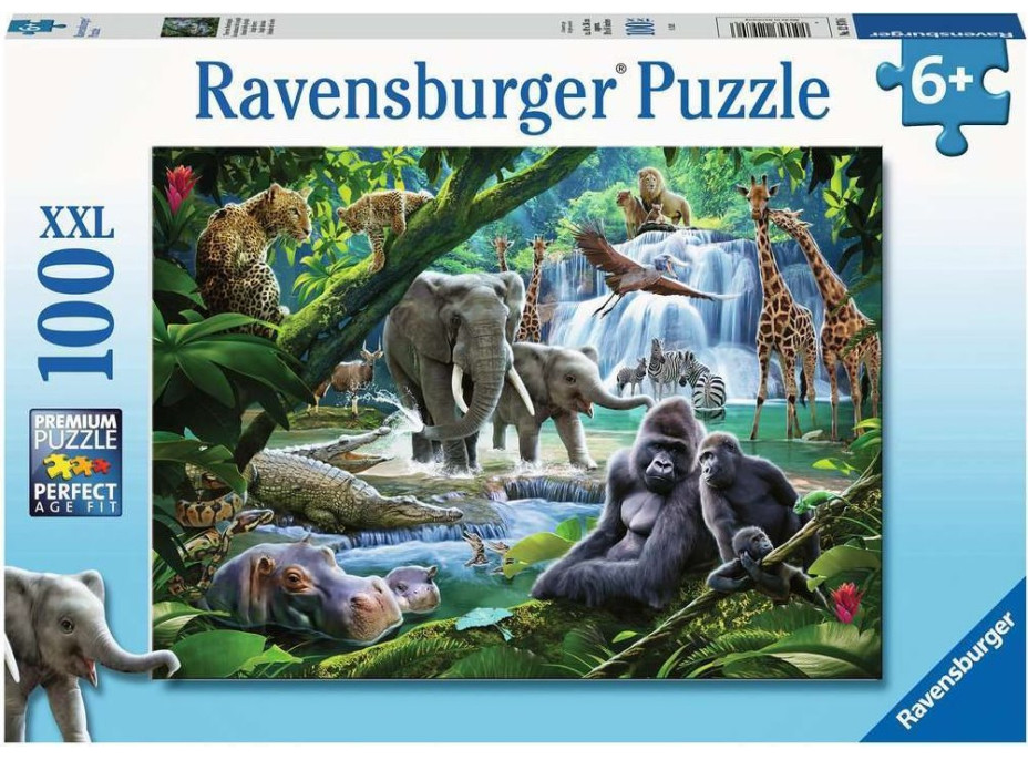 RAVENSBURGER Puzzle Zvieratá z džungle XXL 100 dielikov