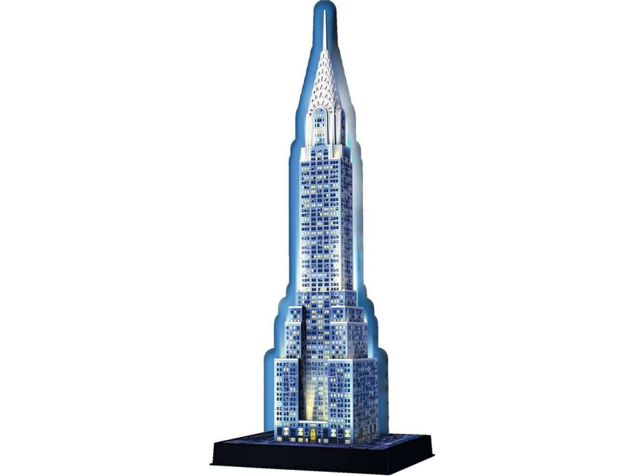 RAVENSBURGER Svietiace 3D puzzle Nočná edícia Chrysler Building 216 dielikov