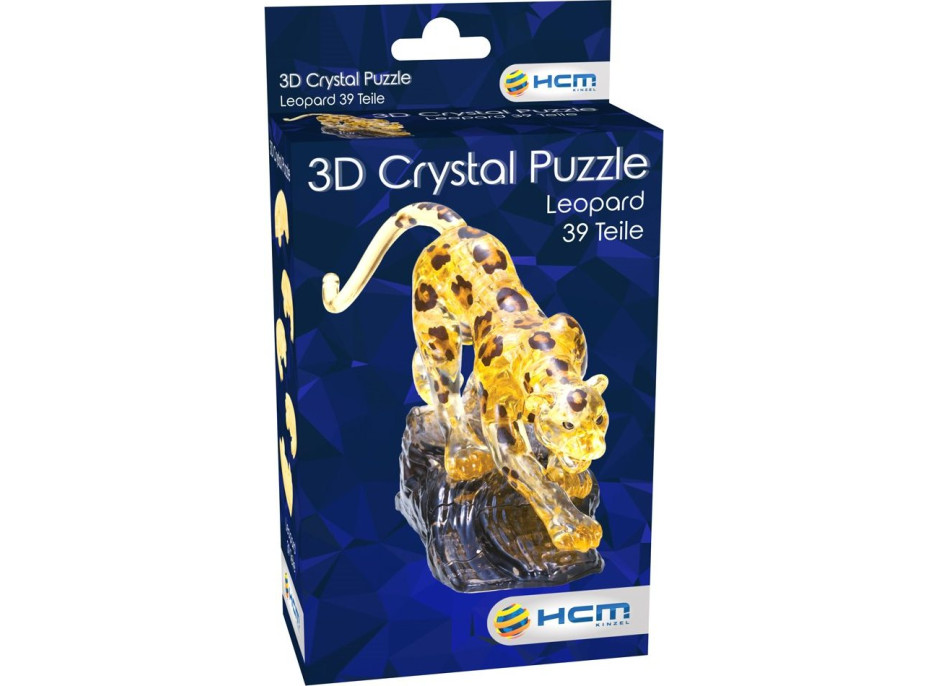 HCM KINZEL 3D Crystal puzzle Levhart 39 dielikov