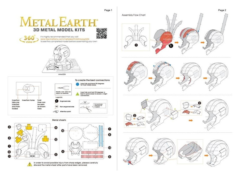 METAL EARTH 3D puzzle Avengers: Iron Man - prilba