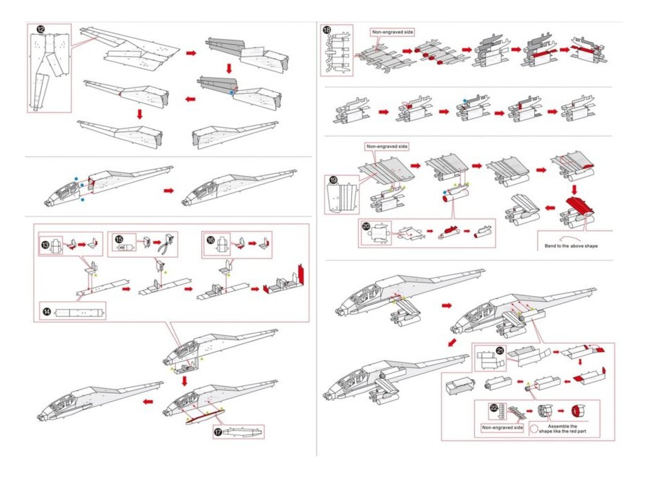 METAL EARTH 3D puzzle Vrtuľník AH-64 Apache