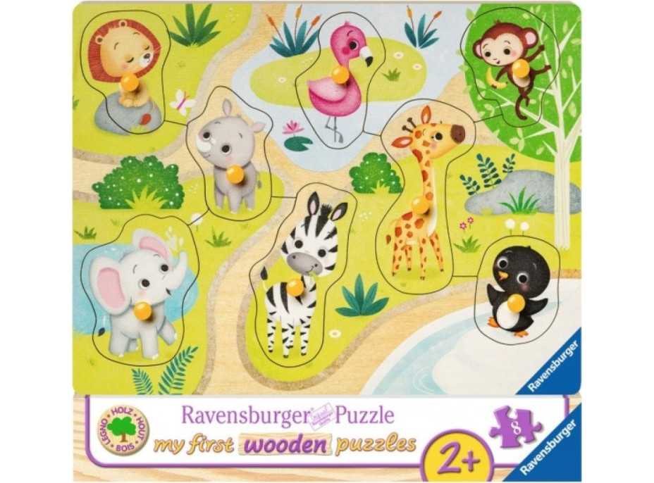 RAVENSBURGER Drevená vkladačka Zvieratká v ZOO